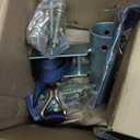 Truck Rack Straps, W/J-Hook (2PCS), 2" Silver Round Tube Mount, 1.5" Wide x 7.5' Long, Black Ladder Rack Ratchet Straps, 500 lbs Load Heavy Duty, Lumber Rack Ratchet Straps, Pipe/Roof Rack Straps