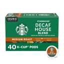 Starbucks K-Cup Coffee Pods, Medium Roast Hot or Iced Coffee, Decaf House Blend, 40 Keurig Pods