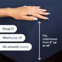 King Size 4 Piece Sheet Set - Comfy Breathable & Cooling Sheets - Hotel Luxury Bed Sheets for Women & Men - Deep Pockets, Easy-Fit, Extra Soft & Wrinkle Free Sheets - Navy Blue Oeko-Tex Bed Sheet Set