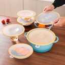 Silicone Lids - 3-Pack Heat-Resistant Splash-Proof Clear Lids, Reusable Silicone Suction Cups for Bowls, Cups, Skillets, Plates, and Pots; Suitable for Stovetops, Ovens, and Refrigerators