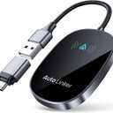 Android Auto Wireless Adapter for Cars with Built-in Wired Android Auto Easy Setup Support NFC Pair Fast Seamless Connection Stable Plug and Play Wireless Car Adapter Dongle (Black)