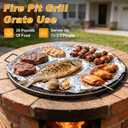 Fire Pit Grill Grate for Outdoor,24 Inch Round Grill Grate BBQ Grilling Rack with Handles,Outdoor Cooking Grate for Fire Pit,Patio,Backyard,Campfire