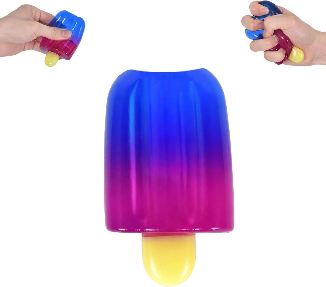 Popsicle Squishy Toy for Kids Ages 3+ & Adults, Slow Rising Fidget Squeeze Toy, Cute Popsicle Party Favors for Classroom Rewards, Birthday Gifts & Easter Basket Stuffers(Popsicle- A)