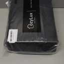 CozyLux Satin Sheets King Size Sheet Set - 4 Piece Silky King Sheets, Luxury Black King Bed Set with Smooth and Soft Microfiber, Includes 1 Fitted Sheet, 1 Flat Sheet and 2 Pillowcases