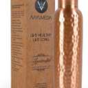 Pure Copper Bottle | 34Oz Water Bottle For Drinking | Leak-Proof Hammered Design Bottles For Home, Gym, School & Travel | Durable, Rust Proof & Handmade Bottles | Ayurvedic Copper Cups