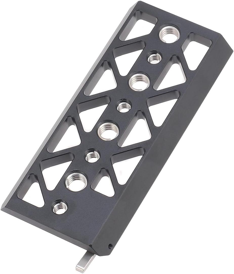 FocusFoto 5" Dovetail Bridge Plate Bottom Tripod Baseplate Lightweight Base Plate Mount for Tilta Standard Camera Cage