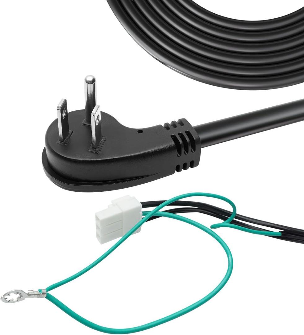 Refrigerator Power Cord for Frigidaire Electrolux Kenmore Freezer 241516904 Replacement Freezer Service Cord Replace AP6997271 241516901 7241516901 PD00072266, 75inches