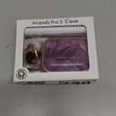 Inesore for AirPods Pro 3 Case 2025 with Lock, for Women Girly Floral Cute Case Compatible with Apple Airpods Pro 3rd Generation Cover, with Phone Stand, Keychain & Cleaner Kit-Purple Gold Marble