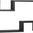 Danya B. YU017BK Wall Mount Shelves, Black, 4.75 x 22.5 x 4 inches