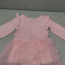Magic Park 0-18M Infant Bodysuit Tutu Dress Baby Girl Romper Dress Toddler Solid Color Tulle Skirt Baptism Holidays Outfits (Long Pink, 18 Months)