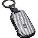 Key Fob Cover Case for Kia Ceed Cerato Forte NIRO Seltos Sorento Soul Sportage K5 5 Buttons Keyless Entry Remote Case Holder ABS Carbon Fiber Pattern (5 Buttons, Black)
