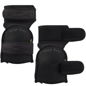 Hmyl Easy Genuine Leather Knee Pads for Work with Wide Double Non-Slip Straps, Replaceable Super Soft Inner Cushion Knee Pads for Men Construction, Garden, Clean, Floor and Garage