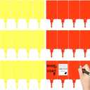 Youyole 200 Pieces Plastic Tags Waterproof Plastic Seal Shipping Tags Logistics Use Big Sign Tie Large Label Tie 250 mm Total Length (Red, Yellow, 2.28 x 3.94 Inches)