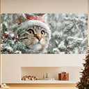 13x6ft Christmas Garage Door Banner Decoration, Large Outdoor Indoor Xmas Cover Decorations for House, Waterproof Holiday Party Backdrop with Santa Sleigh & Reindeer for Porch, Yard, Wall