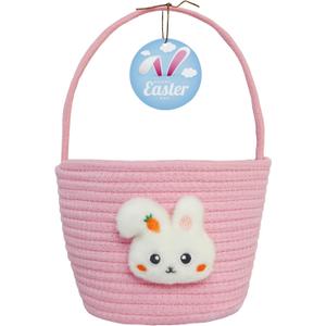 Easter Basket, Easter Baskets for Kids, Baby Easter Basket with Handle, Empty Bunny Egg Basket, Easter Baskets for Boys, Girls, Toddler, Babies, Infant Easter gifts basket Personalized