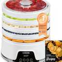 COSORI Food Dehydrator Machine for Jerky, 5 Trays with 165F Temperature Control and 48H Timer, 350W Dryer for Fruit, Herbs, Meat, Veggies and Dog Treats, 50-Recipes Book Included (White)