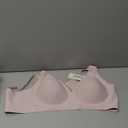 Vertvie Jelly Wireless Bras for Women Push Up Plunge Seamless T-Shirt Bras No Un, derwire Supportive Full Coverage Bralettes, Size M, Rose