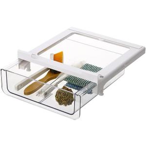 vacane Organizador de cesta para debajo del estante, cajn de almacenamiento extrable para debajo del gabinete, soporte colgante para armario, despensa, cocina, ahorro de espacio adicional