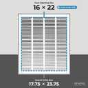 16x22 Return Air Vent Cover Grille for Wall or Ceiling Duct Opening - Flat Stamped Face Air Grill by HVAC Premium - White - Overall Size: 17.75" x 23.75"
