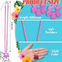 Ecally Hawaiian Luau Party Favors Hibiscus Flower Necklace for Women Tropical Luau Beach Party Decoration Hawaii Summer Bingo Gift Supplies Hawaiian(Multicolor)