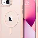 Hython Case for iPhone 13 Case Magnetic Translucent Matte Phone Cases 6.1" [Compatible with MagSafe] Thin Slim Fit Shockproof Bumper Hard Protective Cover for Women Men Girls, Frosted Pink