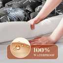 PRIMESOFT 100% Waterproof King Size Mattress Topper, Thick Pillow Top Mattress PadUp to 25 Inch Deep Pocket,Soft Breathable Mattress Pad for Back Pain, Protector Cover(Black)