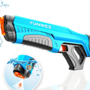 Funwee Electric Water Guns for Adults & Kids, Automatic Water Reload & Shooting Over 250 Blasts Water Blaster Squirt Guns Up to 32 FT Long Range, Summer Beach Pool Backyard Outdoor Toys (Blue)