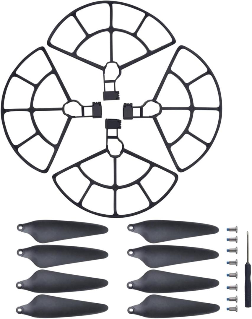 sea jump Quick Release Protection Ring+Propeller Suitable for HS360S Drone Blade Protection Cover Remote Control Quadcopter Anti-Collision Ring Wing Protection Cover Accessories