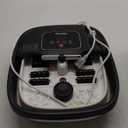 HOSPAN Collapsible Foot Spa with Heat, Bubble, Red Light, and Temperature Control, Foot Bath Massager with 8 Shiatsu Massage Rollers, Pedicure Foot Spa for Relaxation and Stress Relief, Black