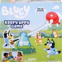 Bluey Keepy Uppy Game. Help, Bingo, and Chilli Keep The Motorized Balloon in The Air with The Character Paddles for 2-3 Players. Ages 4+