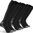 GRAPMKTG 3 Pack Soccer Baseball Softball Socks for Youth Women and Men Knee High Football Socks for Boys Girls (Small, Black)