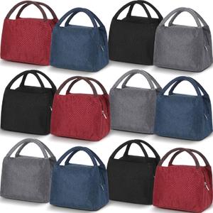 Chunful 12 Pcs Lunch Bags Bulk Insulated Reusable Lunch Bags Pouch with Aluminum for Women Adult Office Work Employees