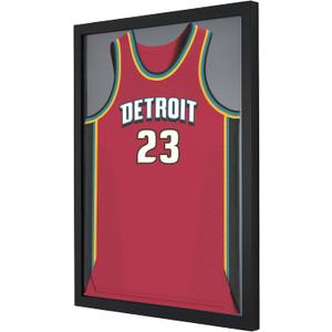 1 Pack Jersey Frame Display Case, 17x21 Inch Black Wood Photo Frame Wall Mount Picture Shadow Box Holder for Artwork Certificates Posters Soccer Basketball Baseball Shirts