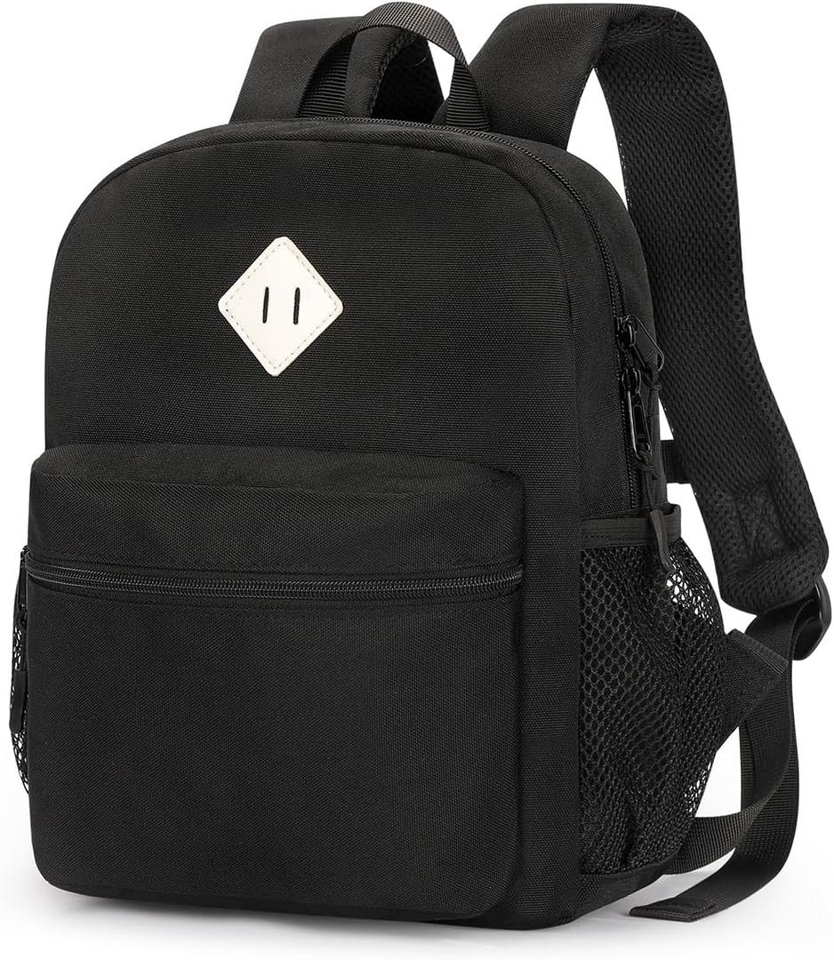STEAMEDBUN Toddler Backpack for Boys 2-4, Kindergarten & Preschool Mini (Black)