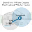 NETGEAR WiFi 6 Mesh Range Extender (EAX11) - Add up to 1,200 sq. ft.,15 Devices with AX1400 Dual-Band Wireless Signal Booster & Repeater (up to 1.4 Gbps Speed), WPA3 Security, One WiFi Name