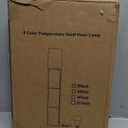 SHINE HAI Floor Lamps with Shelves for Living Room, 3-Tier Square Modern Standing Lamp with 3CCT Bulb, 11W 950LM Brightness, Tall Shelf Lamp for Bedroom, Office, Bookshelf & Display Organizer (Black)