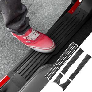 powoq 5 Seats 8Pcs Door Sill Protectors Compatible with 2025 Toyota 4Runner Door Sill Guard Car Threshold Protector Entry Guard Replacement for 2025 Toyota 4Runner Accessories