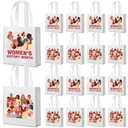 Locmeo 12 Pcs Women's History Month Bags Bulk International Women's Day Gifts 8.7'' Womens Empowerment Tote Bags Reusable Non Woven Handbag for Freedom Feminism Holiday Supplies