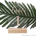 UNIQOOO 20 Pack 4" Birch Wood Stands for Wedding Acrylic Sign, Wood Table Number Holders for 1/8 Thick Acrylic Sheets | Wedding Display Stand, Card Holder, Great for Bar Menu, Retail Sign, Party and Events