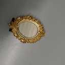 Liliaafar Vintage Ring Holder Oval Light Gold Ring Display Stand Frame Earring Display Tray Anniversary Engagement Baroque Wedding Jewelry Organizer Photograph Prop for Women Christmas Gift