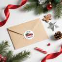 4 x Christmas Stickers for Envelope Seals Cards Making Crafts Large 2 Inch Round Merry Christmas Holiday Label Card Vinyl Stickers for Envelopes Baked Goods Gifts Presents Bag (lights144)