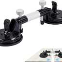 Laminate Floor Gap Repair Tool, Pro Countertop Alignment Clamps, Adjustable Granite Seam Setter with Vacuum Suction Cups, for Granite, Marble, Stone, Slab and Glass