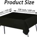 10 Pack Black Table Cloth Rectangle Table Cloths for 8 Foot Rectangle Tables 60 X 126 Inch Washable Polyester Table Covers, Reusable & Wrinkle Resistant for Weddings, Parties, Events, and Everyday Use