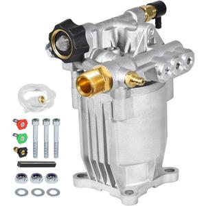 TOOLCY 3/4" Shaft Horizontal Pressure Washer Pump, 2600-3300 PSI @ 2.5 GPM - Power Washer Pump for Gas Washer - Compatible with Honda, Simpson, Ryobi and More