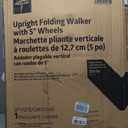 Medline Upright Walker with 5 Dual Wheels, Forearm Walker with Armrests, Height Adjustable, 300lb Weight Capacity, Height Adjustable 46-53", 31" Wide
