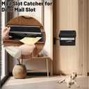 1 Set Mail Slot for Front Door, Aluminum Alloy Mail Slots Cover with Mail Catcher Bag Mail Slot Catcher for Door Mail Slot(12"2.7",Black)
