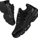 LIANGGO Steel Toe Shoes for Men Women Composite Toe Safety Work Non Slip Industrial Air Cushion Tennis Sneakers Black