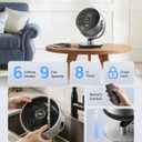 Dreo 16 Inch 25dB Quiet Smart Fans for Bedroom, DC Room Fan with Remote, 120+120 Oscillating Fan, 6 Modes, 9 Speeds, 12H Timer,Works Alexa/Google/WiFi/Voice Control, Silver, Oversize (DR-HAF004S)