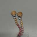 SAMiGO Pacifier Clips for Baby Girls Pacifier Holders Silicone Paci Binky Clips - 2 Pack