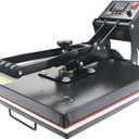 RoyalPress 15" x 15" Color LED Industrial-Quality Digital Sublimation Heat Transfer Machine T-Shirt Heat Press Machine, 15" x 15", Black